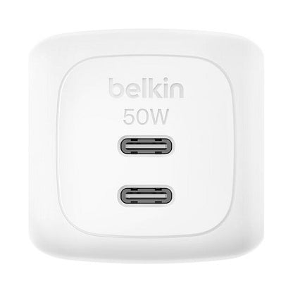 Belkin Ladegert Dual USB-C 50W PD PPS+1m Kabel WCH019kq1MWH-B6