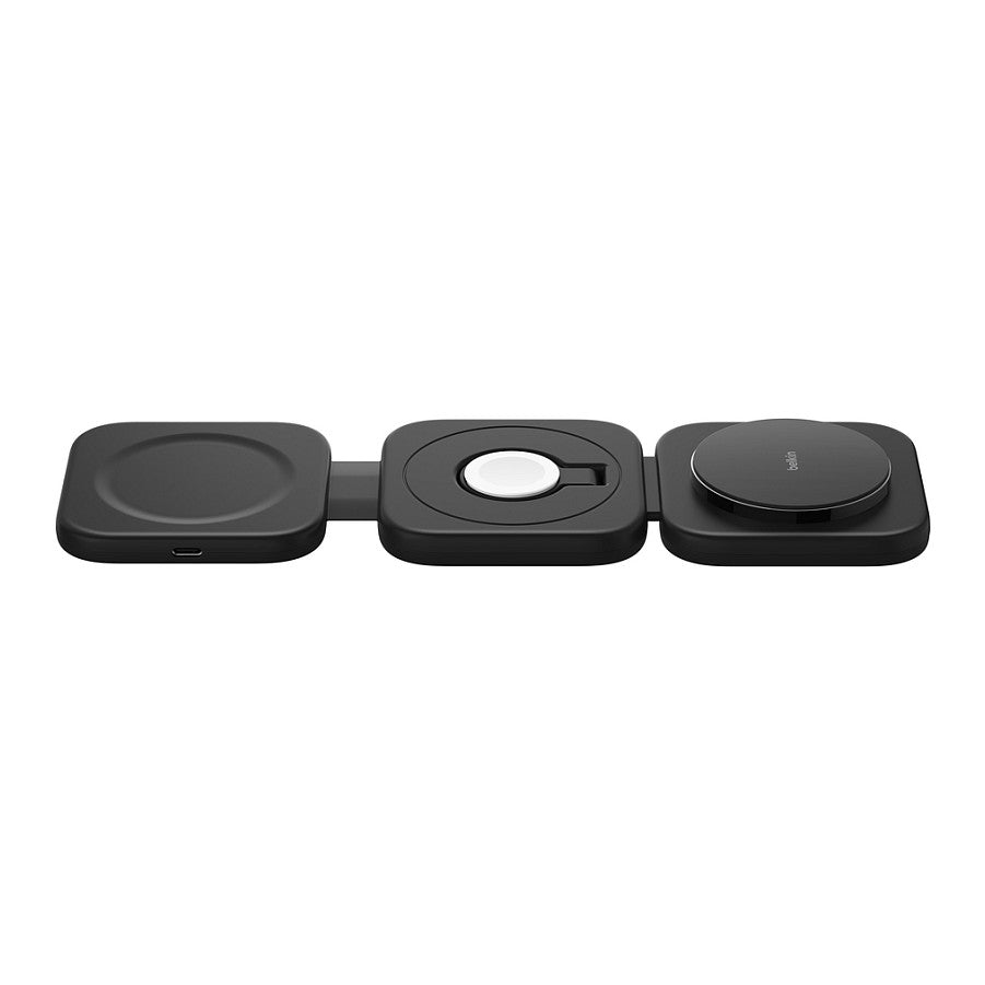 Belkin magnetische Reiseladestation mit Power Adapter (36W), Schwarz, 3 in 1, WIZ024HQBK