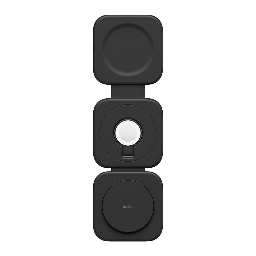 Belkin magnetische Reiseladestation mit Power Adapter (36W), Schwarz, 3 in 1, WIZ024HQBK