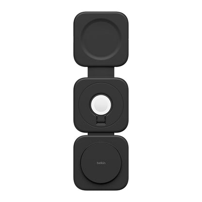 Belkin magnetische Reiseladestation mit Power Adapter (36W), Schwarz, 3 in 1, WIZ024HQBK