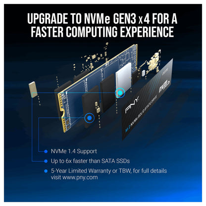 M.2 1TB PNY CS2230 M280CS2230-1TB-RB 0,307 DWPD M.2 2280 PCIe 3.0 x4 (NVMe) SSD 256bit AES