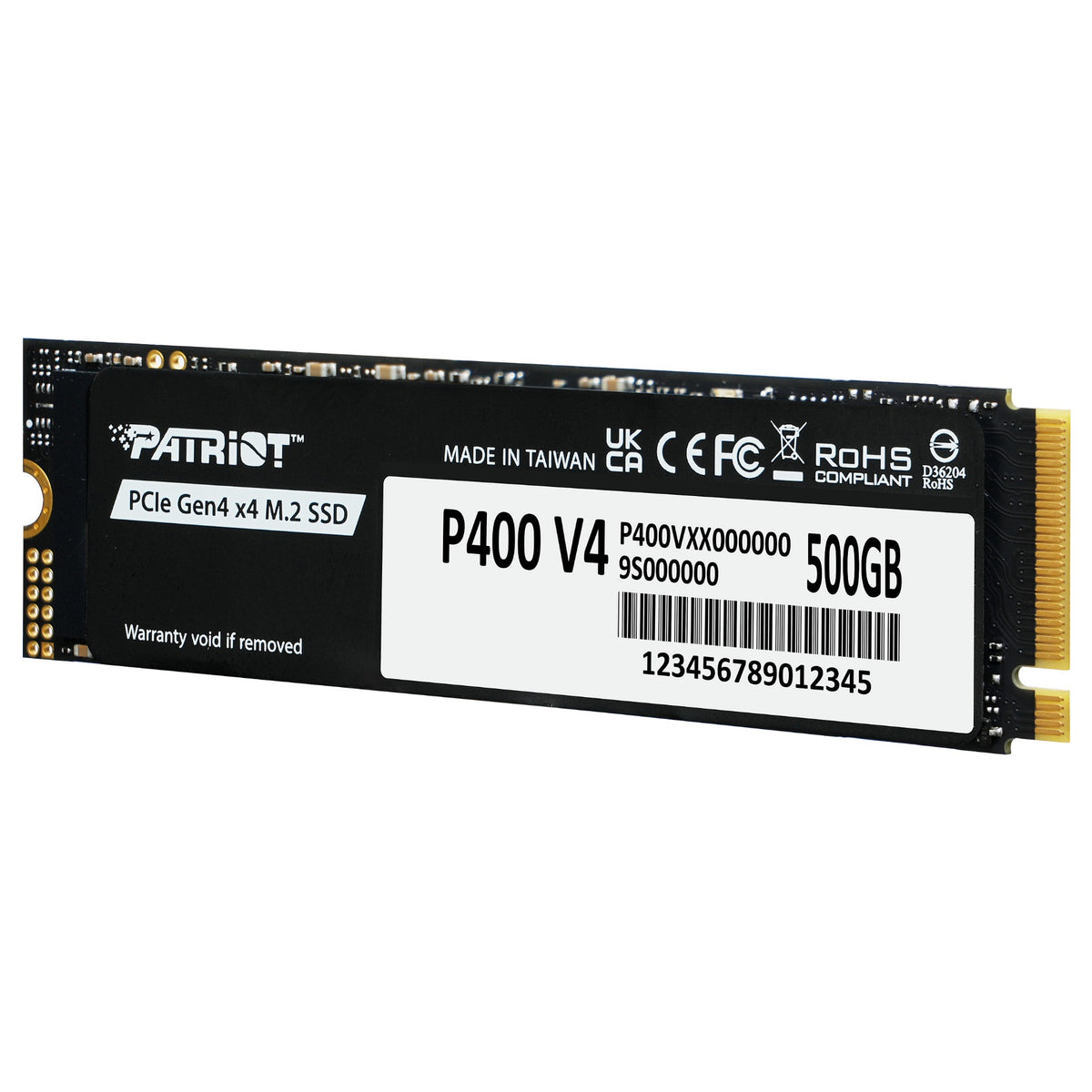 M.2 500GB Patriot P400 PCIe 4.0 5000/3000 Heatsink