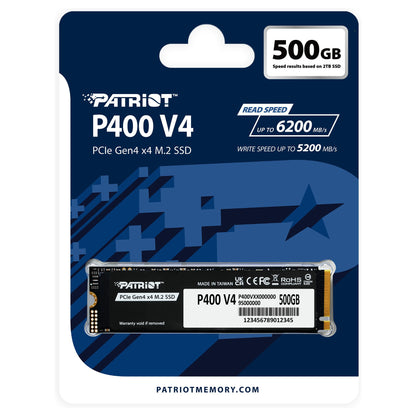 M.2 500GB Patriot P400 PCIe 4.0 5000/3000 Heatsink