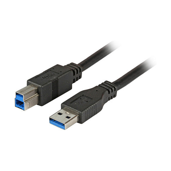 EFB USB3.0 Anschlusskabel A-B,St-St,3m,schwarz,Premium