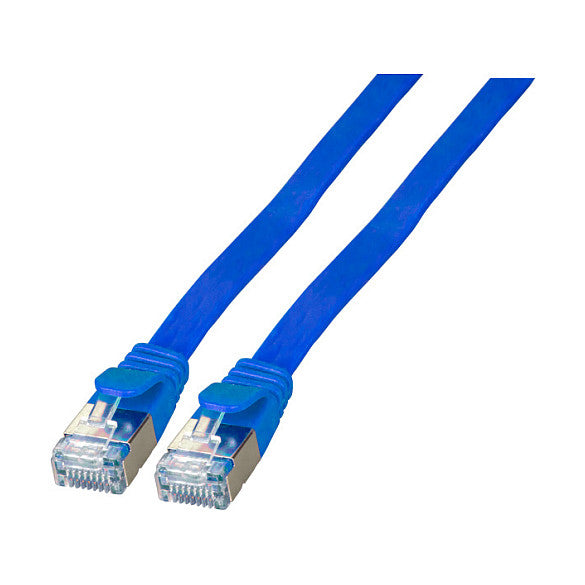 EFB RJ45 Flachpatchkabel U/FTP, Cat.6A, PVC, 5m, blau