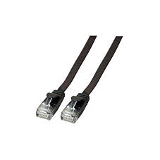 EFB RJ45 Flachpatchkabel U/UTP, Cat.6A, PVC, 1m, schwarz