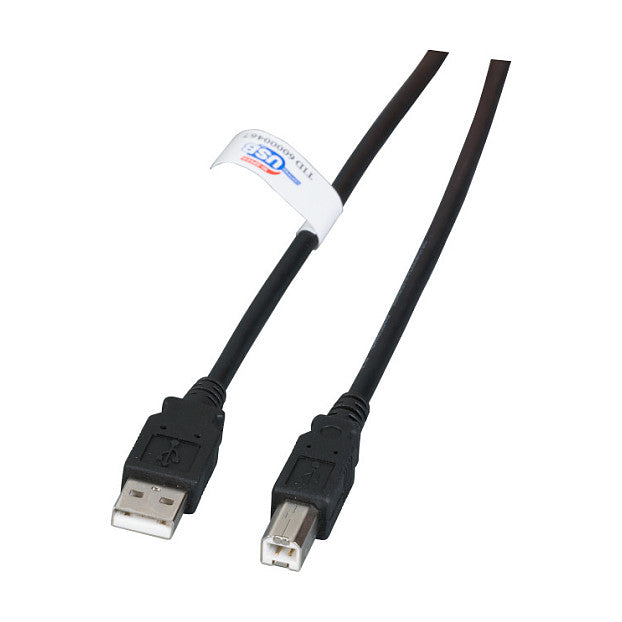 EFB USB2.0 Anschlusskabel A-B, St.-St., 0.5m, schwarz, LSZH