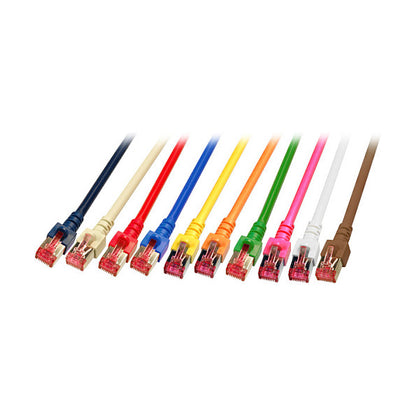 EFB RJ45 Patchkabel S/FTP Cat.6 LSZH 40m BLAU reines Kupfer Laengenaufdruck auf Knickschutztuelle patentiert