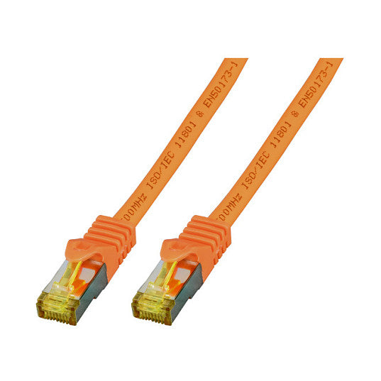 EFB RJ45 Patchk. S/FTP Cat.6A LSZH Cat.7 Rohk. 25.00m orange