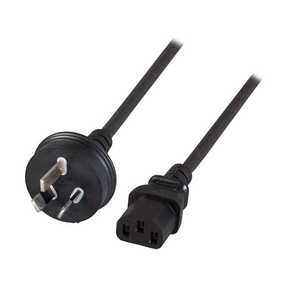 EFB Netzkabel Australien AS3112 - C13 180°,sw,1.8m,3x0.75mm
