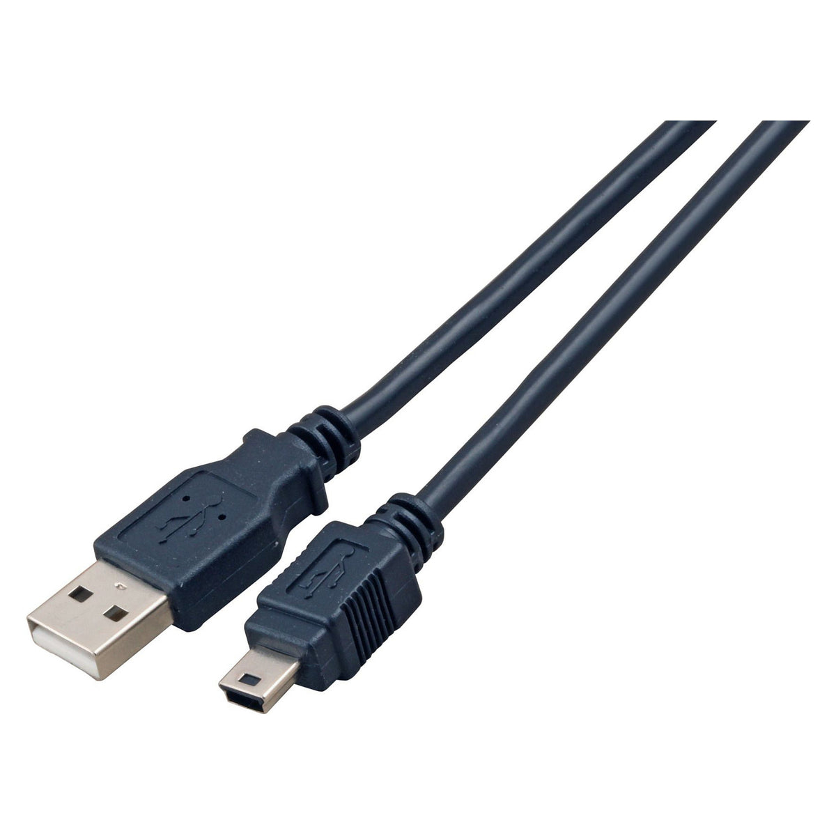 EFB USB2.0 Anschlusskabel Typ A Stecker auf Stecker Mini B 5polig Classic Schwarz 1,5m