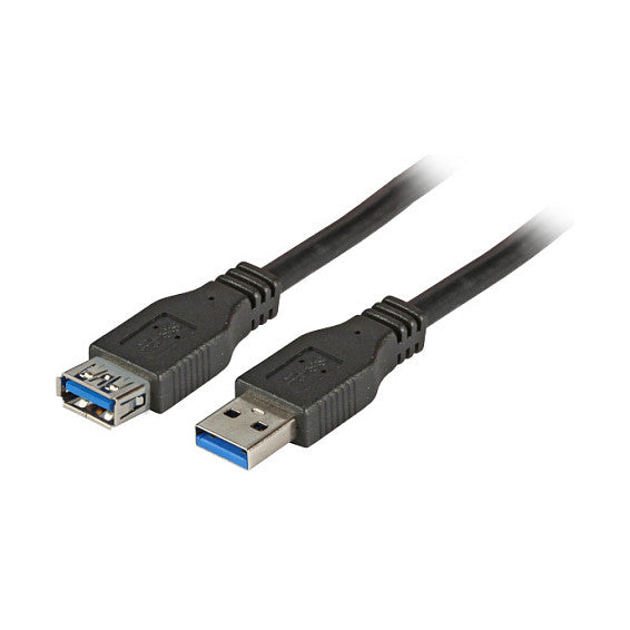 EFB USB3.0 Verlängerungskabel A-A,St-Bu,3m,schwarz,Premium