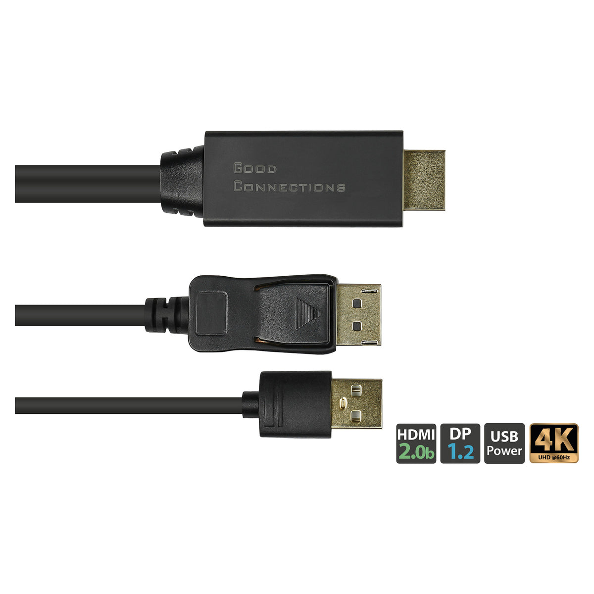 Good Connections Adapterkabel HDMI2.0b-St.-DP1.2-St. 2m