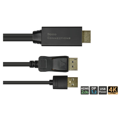 Good Connections Adapterkabel HDMI2.0b-St.-DP1.2-St. 2m