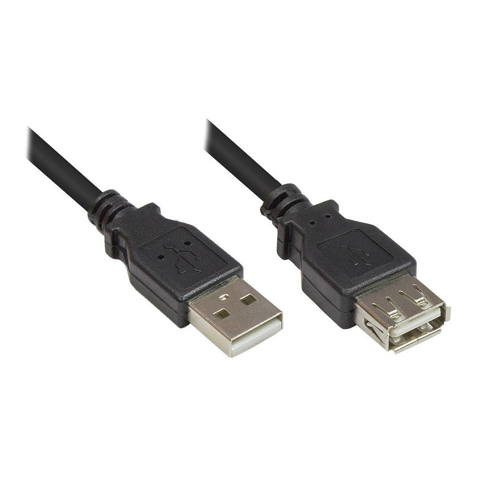 Good Connections USB2.0 Verlängerung A-St.-A-Bu. schw. 3m
