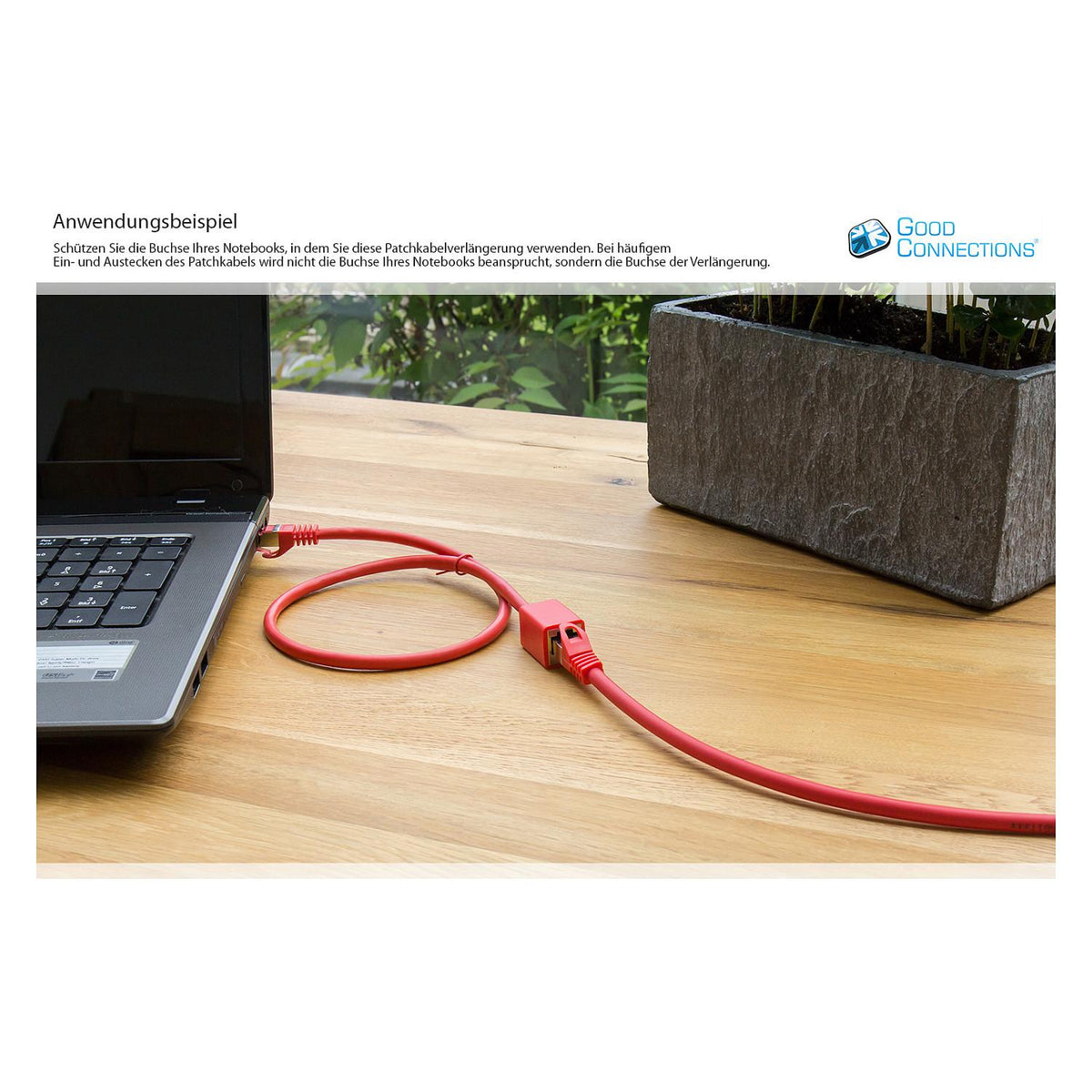 Good Connections Cat.6 Patchkabelverl. S/FTP rot 0,5m