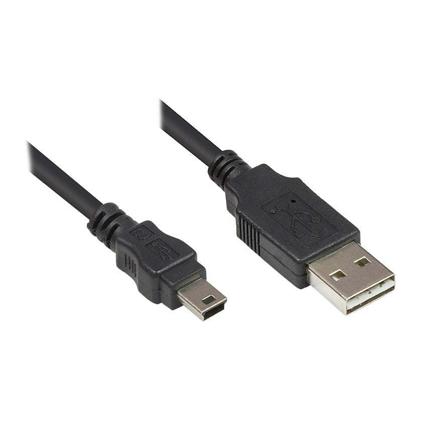 Good Connections USB2.0 Kabel EASY A-Mini B5pol. schw. 0,5m