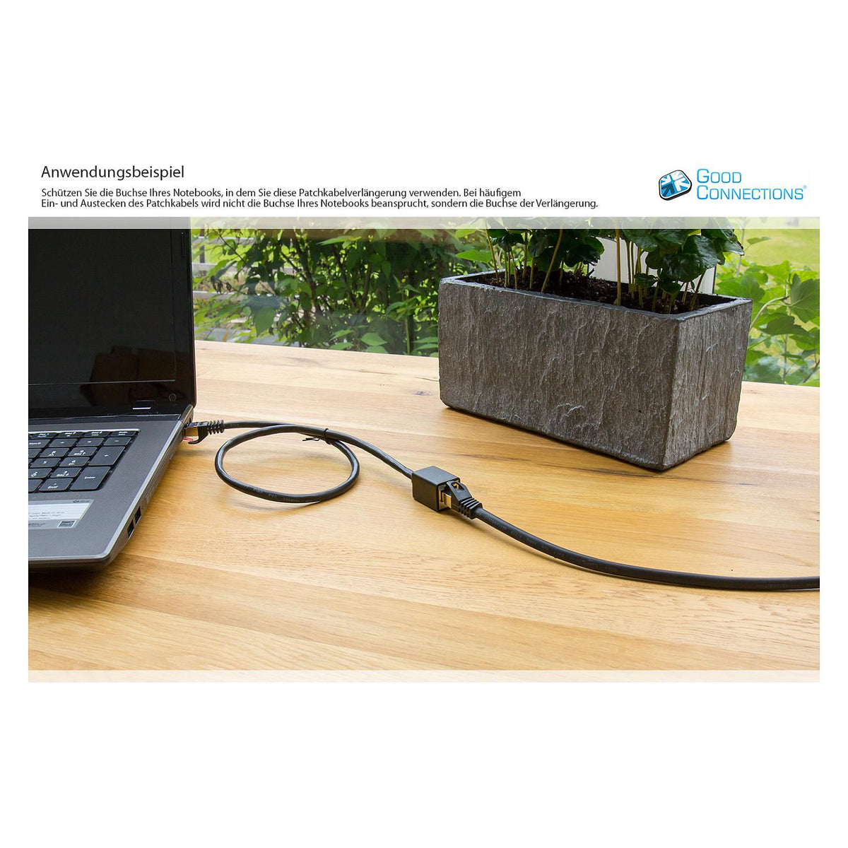 Good Connections Cat.6 Patchkabelverl. S/FTP schwarz 0,5m