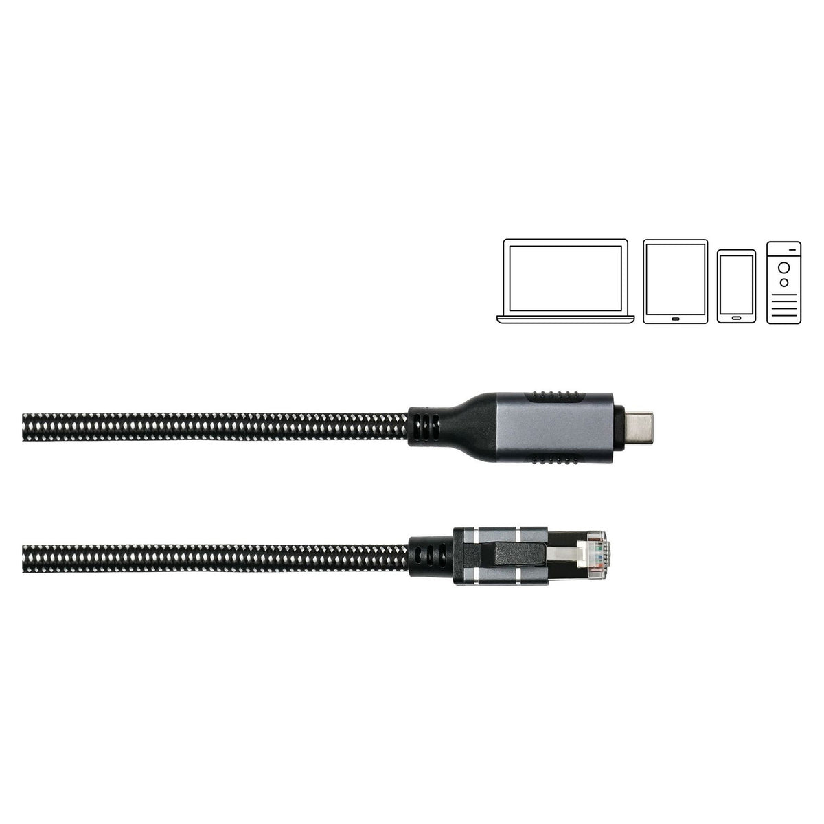 Good Connections Ethernet-Kabel USB-C RJ45, anthrazit, 0,5m
