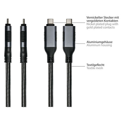 Good Connections Ethernet-Kabel USB-C RJ45, anthrazit, 2,0m