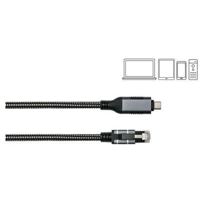 Good Connections Ethernet-Kabel USB-C RJ45, anthrazit, 3,0m