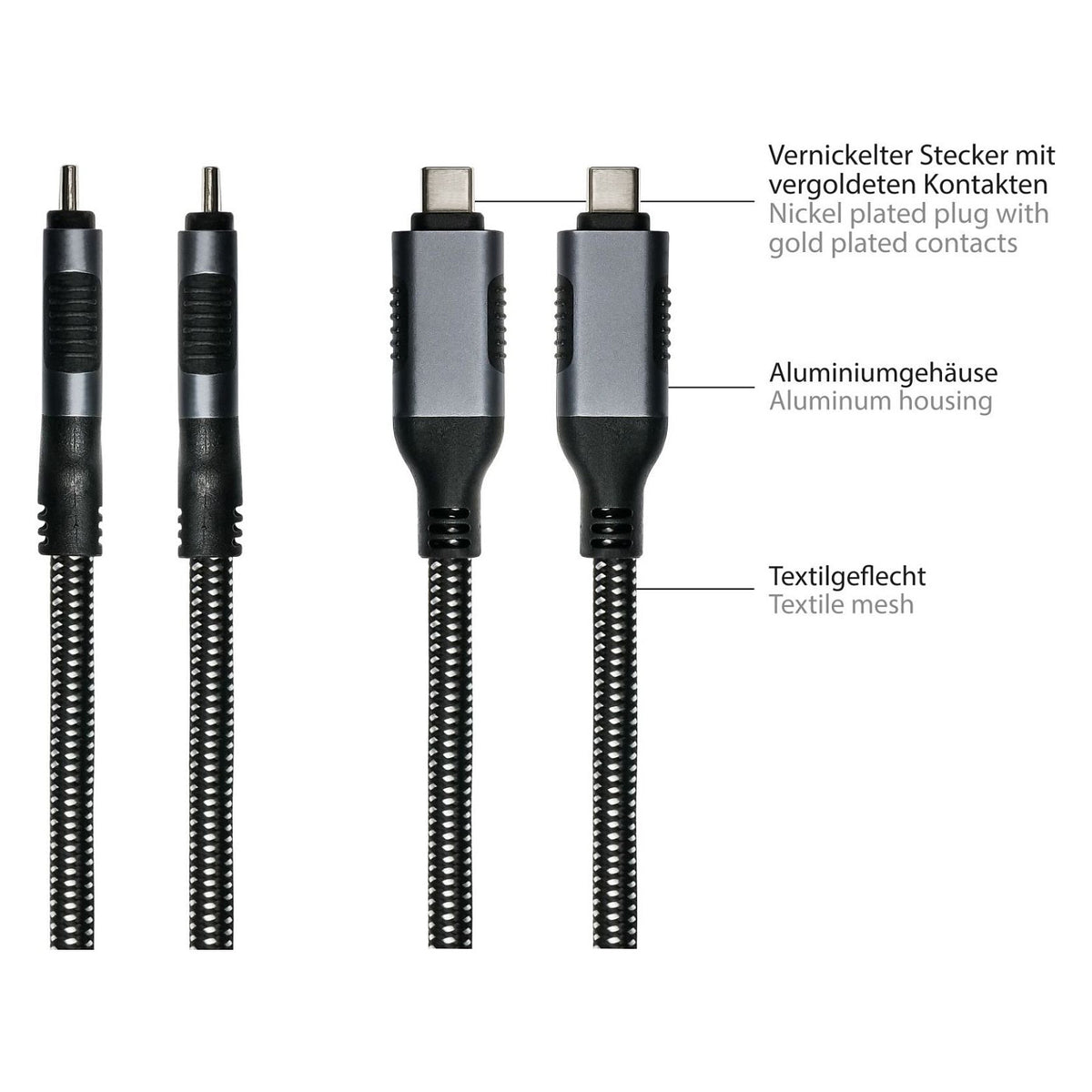 Good Connections Ethernet-Kabel USB-C RJ45, anthrazit, 3,0m