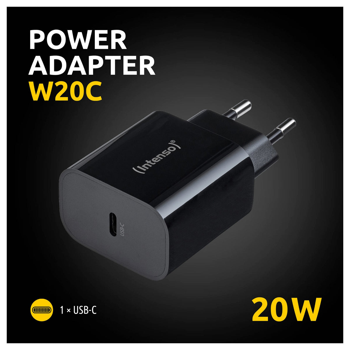 Intenso Power Adapter W20C, Schwarz