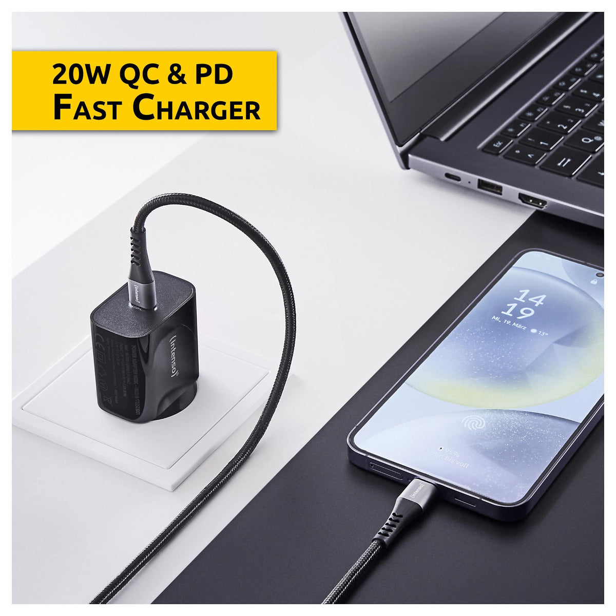 Intenso Power Adapter W20C, Schwarz