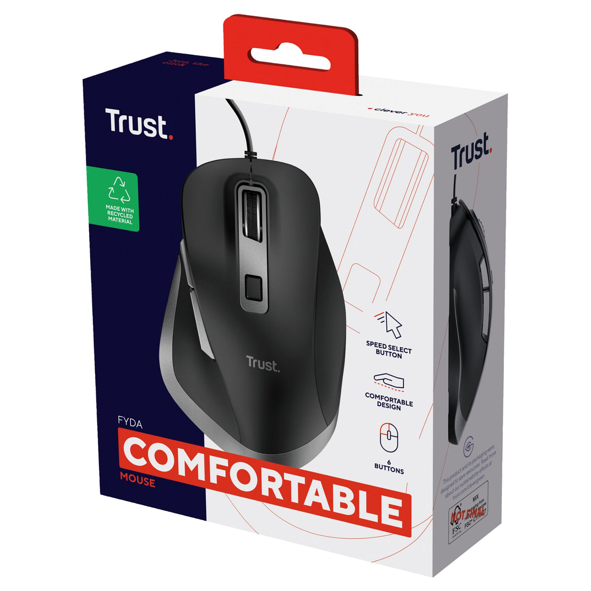 Trust FYDA Komfort Maus ECO