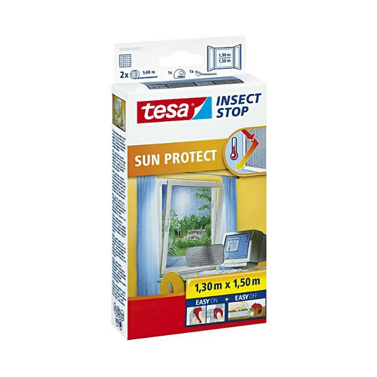tesa Fliegengitter Insect Stop SUN PROTECT anthrazit 1,3 x 1,5 m