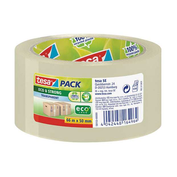 tesa tesapack® Eco & Strong Packband 50 mm x 66 m transparent
