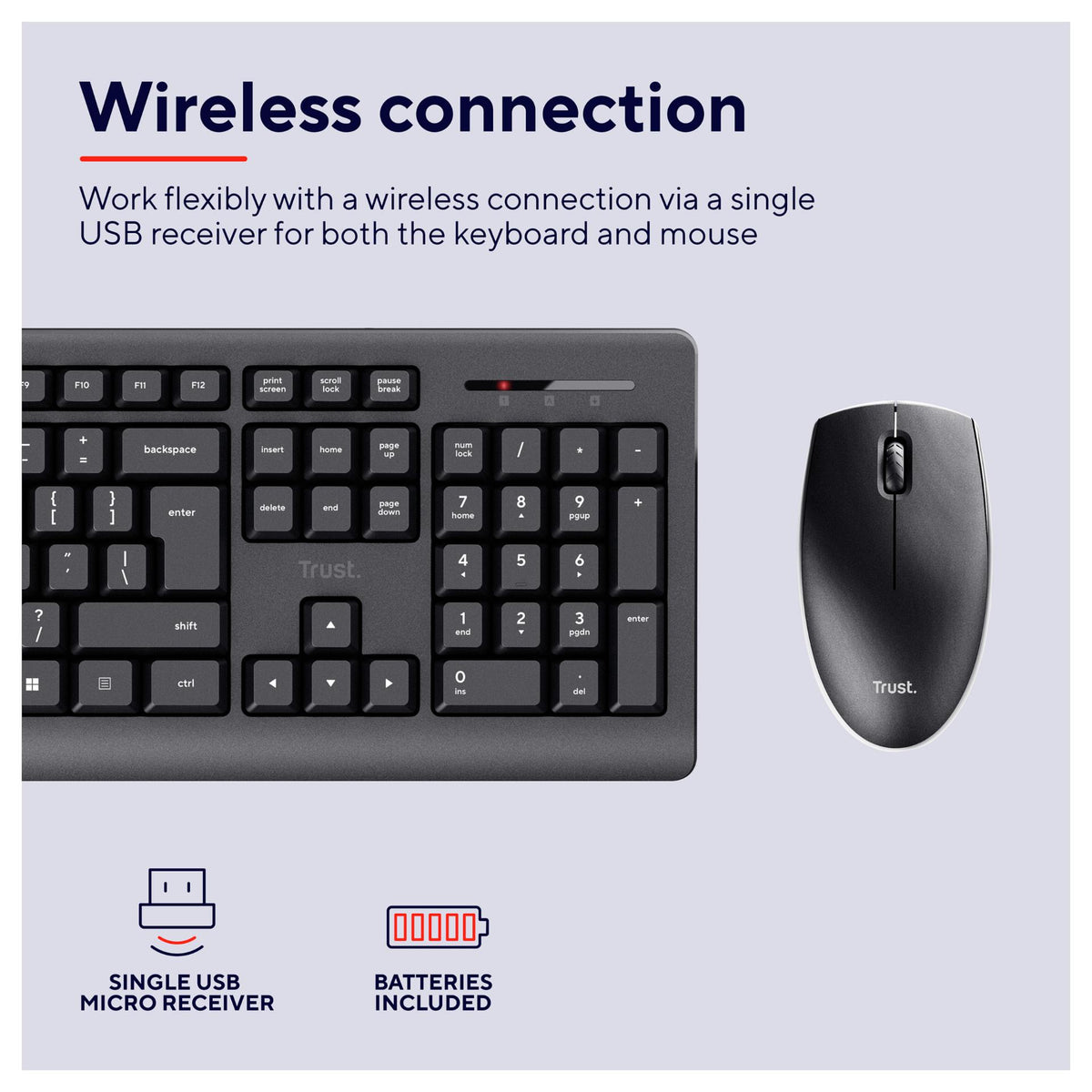 Trust Primo Wireless Desktopset DE