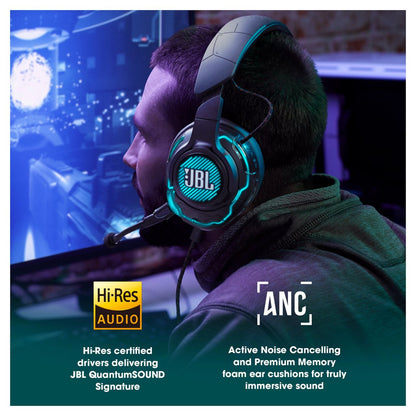 JBL Quantum One Wired Over-Ear-Gaming-Headset, Schwarz