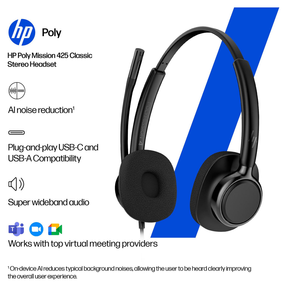 HP POLY MISSION 425 AI NOISE