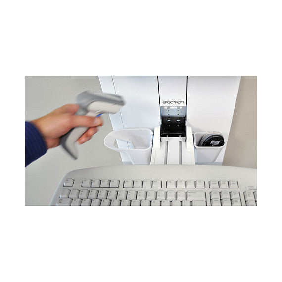 ERGOTRON StyleView Vertical Lift weiss herausziehbare Tastatur Mausablage+Scannerhalterung Display bis 61cm 24Zoll