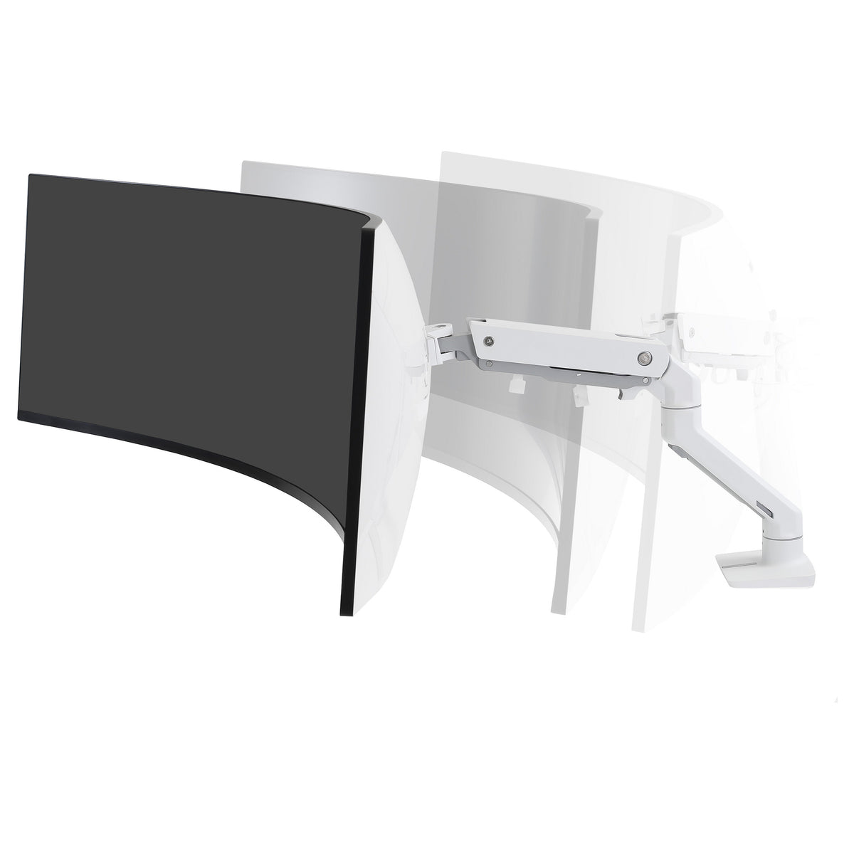 HX DESK MONITOR ARM WITH HD PIVOT WHITE