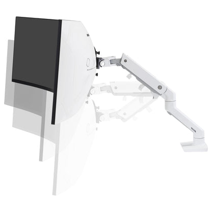 HX DESK MONITOR ARM WITH HD PIVOT WHITE