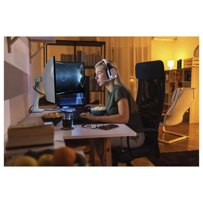 HX DESK MONITOR ARM WITH HD PIVOT WHITE