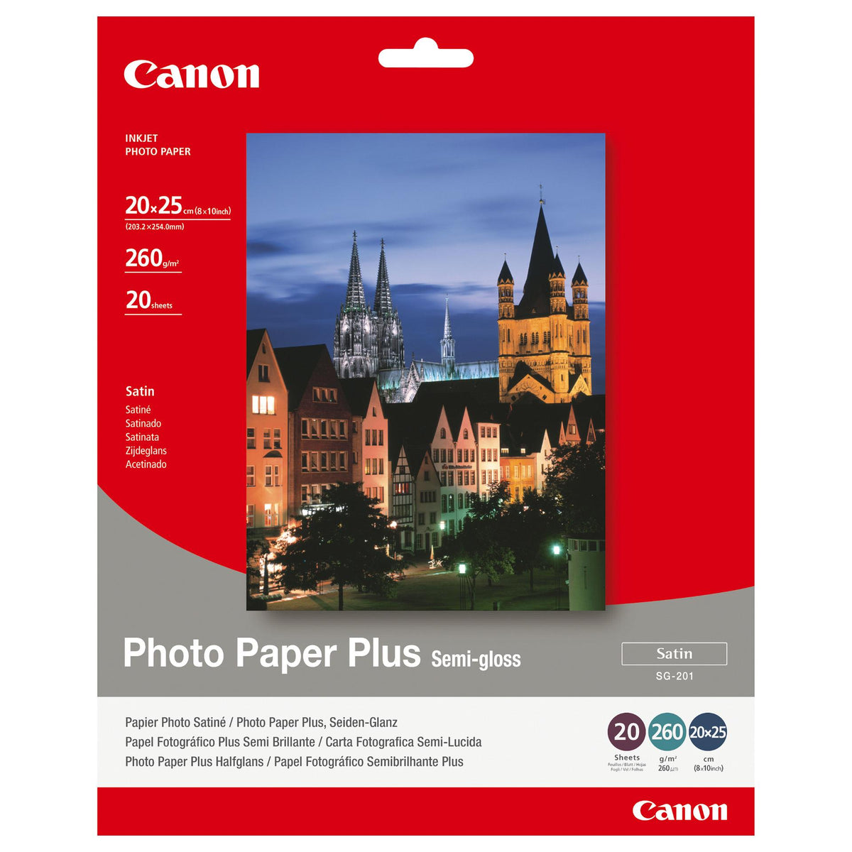 CANON SG-201 semi glnzend Foto Papier inkjet 260g/m2 20x25cm 20 Blatt 1er-Pack