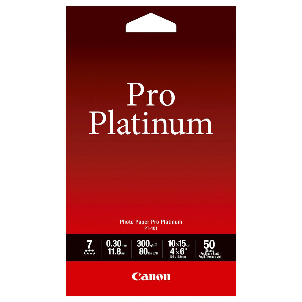 Canon Photo Paper Pro Platinum - 101.6 x 152.4 mm 50 Blatt Fotopapier