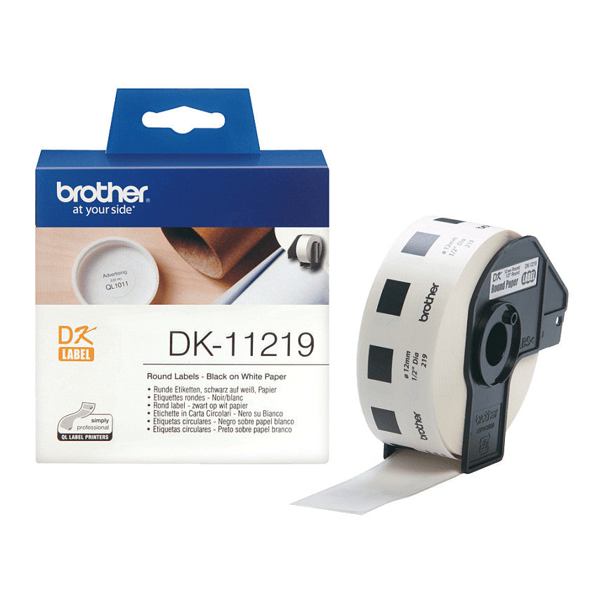 Brother Versandetiketten DK-11219 (1.200 St.), wei 12 mm