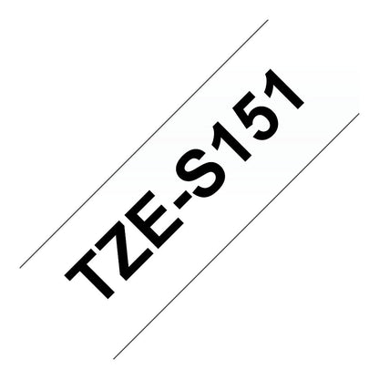 BROTHER P-Touch TZE-S151 schwarz auf clear 24mm extra gluey