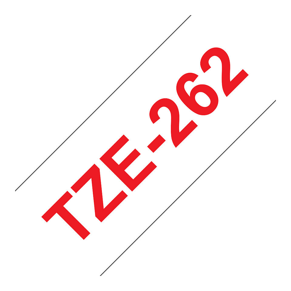 BROTHER P-Touch TZE-262 rot auf weiss 36mm