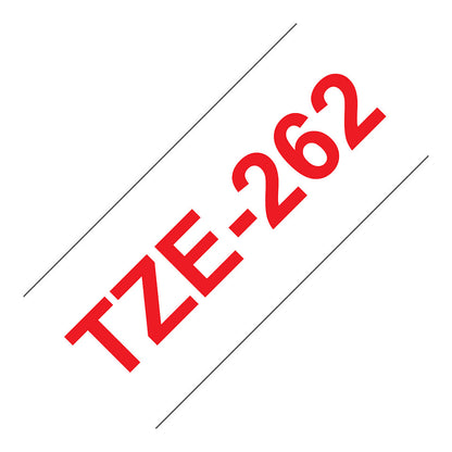 BROTHER P-Touch TZE-262 rot auf weiss 36mm