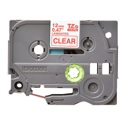 BROTHER P-Touch TZE-132 rot auf clear 12mm