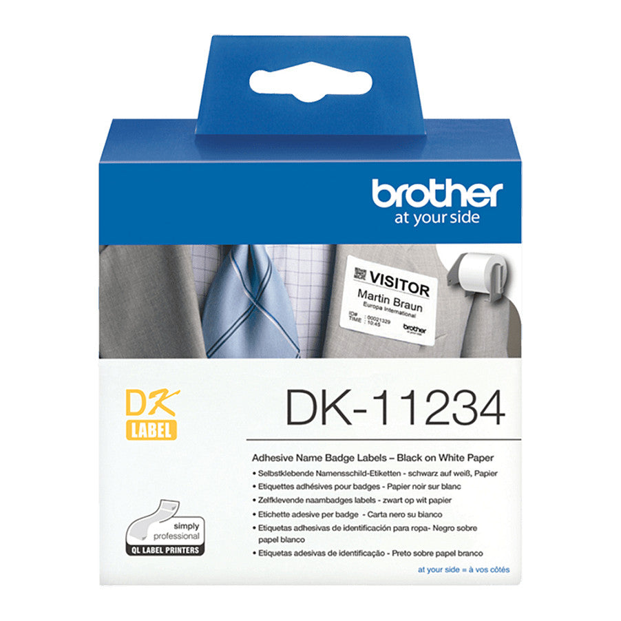 BROTHER name badge labels 260 pcs/roll 60 x 86 DK single label roll