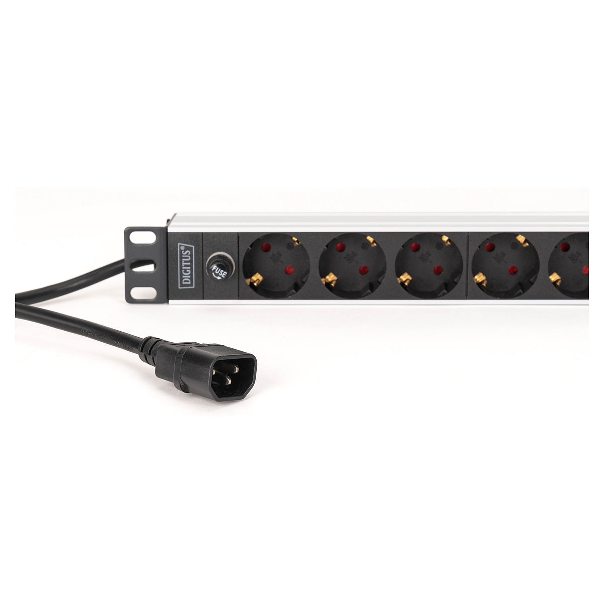 DIGITUS Steckdosenleiste 9-fach 19" Alu. 1HE 2m schwarz