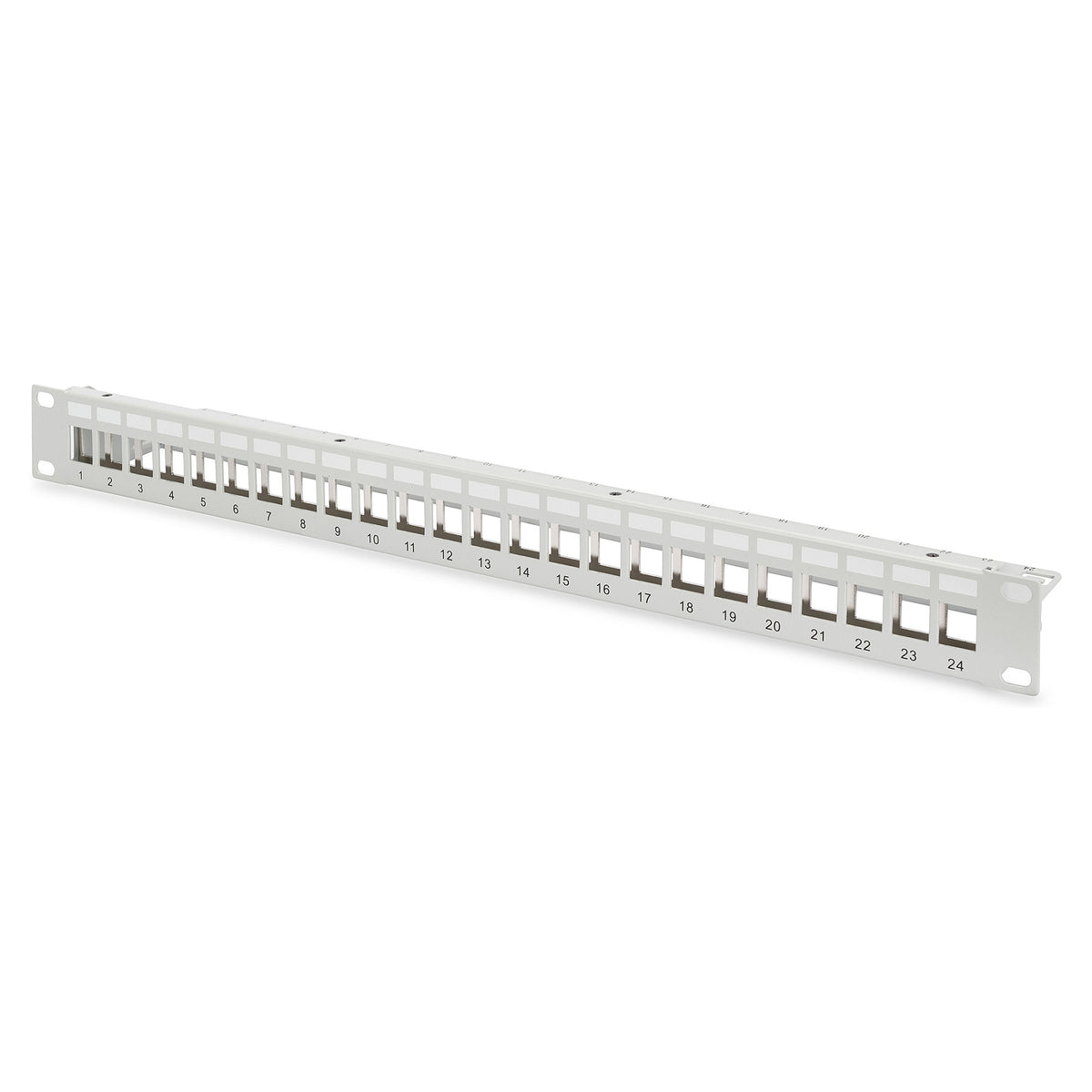 DIGITUS Patchpanel 1HE 24xCat6A Keystone Module geschirmt gr