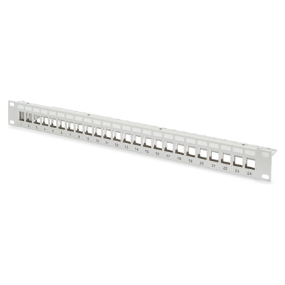 DIGITUS Patchpanel 1HE 24xCat6A Keystone Module geschirmt gr