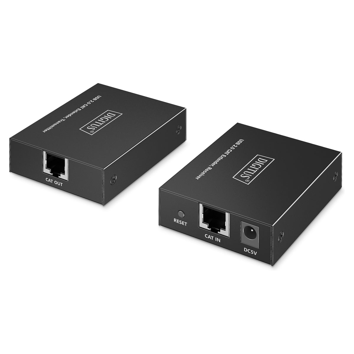 DIGITUS USB Extender 4xUSB-A 150m mit CAT6 schwarz
